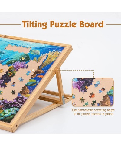 Jigsaw Puzzle Board Adjustable Wooden Puzzle Easel Portable Jigsaw Puzzles Plateau for Adults and Kids 30.1 × 20.07 Inch for ...