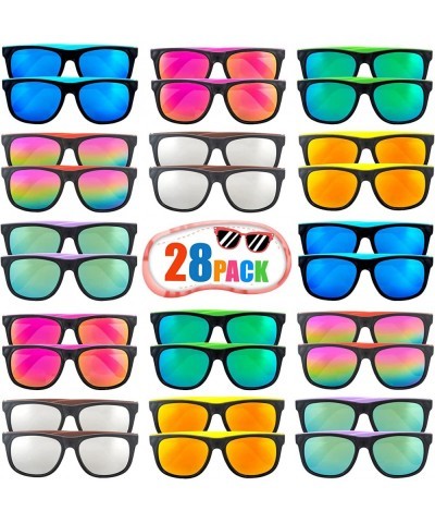 Neon Party Sunglasses 28 Pack 7 Colors Party Glasses for Adults and Teens 80’s Retro Style Party Favors for Pool Party Beach ...