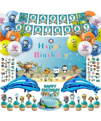 Octonauts Birthday Party Supplies Octonauts party supplies Include Birthday Banner Cake Toppers Balloons Foil Balloons Octona...