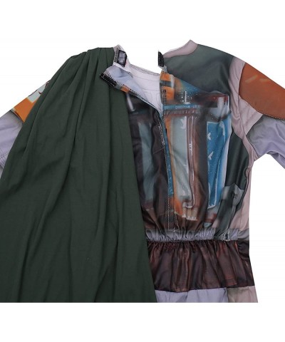 Kids Boba Fett Costume with Helmet Mandalorian TV Series Bounty Hunter Halloween Cosplay Fancy Dress $60.13 Kids' Costumes