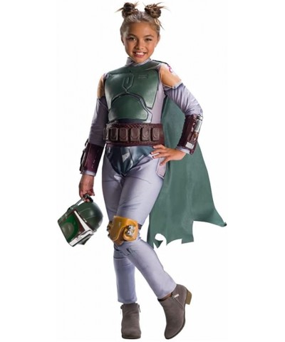 Kids Boba Fett Costume with Helmet Mandalorian TV Series Bounty Hunter Halloween Cosplay Fancy Dress $60.13 Kids' Costumes