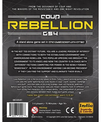 Coup Rebellion G54 Card Game $51.34 Card Games