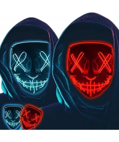 2Pack Halloween LED Masks Light Up Mask for Halloween Party Festival Masquerade Carnival Scary Cosplay Costume Mask $21.43 Ki...