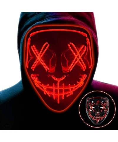 2Pack Halloween LED Masks Light Up Mask for Halloween Party Festival Masquerade Carnival Scary Cosplay Costume Mask $21.43 Ki...