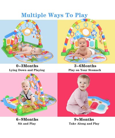 Baby Gym Play Mats for Infants Tummy Time Mat Kick and Play Piano Gym Activity Mat Baby Play Gym Musical Toys 0 3 6 12 Months...