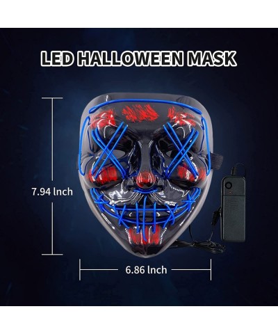 2Pack Halloween LED Masks Light Up Mask for Halloween Party Festival Masquerade Carnival Scary Cosplay Costume Mask $21.43 Ki...