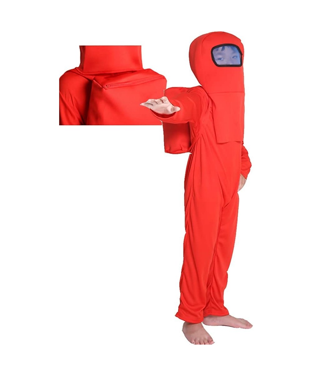 Game Cosplay Costume Kids Kids Red Blue Green Jumpsuit with Zip Backpack Costume Boys Girls $38.08 Kids' Costumes