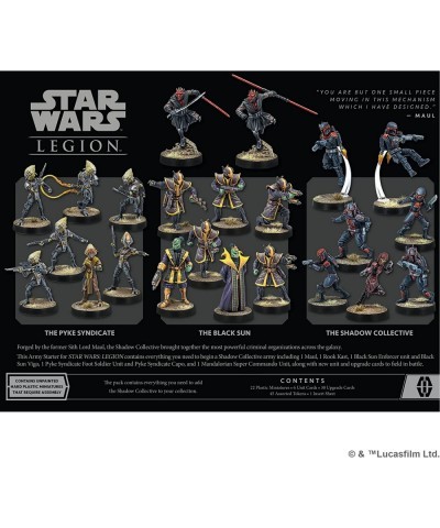 Star Wars Legion Shadow Collective Mercenary Starter Set | Two Player Miniatures Battle | Strategy Game for Adults and Teens ...