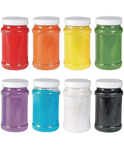 Colorful Craft Sand Bulk Set - 8 Colors 22 oz Each - Red Orange Yellow Green Purple Blue White and Black $58.99 Kids' Drawing...