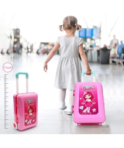 2-in-1Travel Luggage Turn into Play Kitchen Kids Kitchen Playset Toys with 25+Play Food for Toddelers Girls and Boys Pretend ...