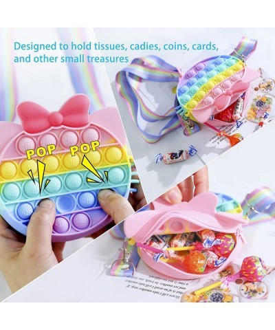 Pop Fidget It Purse for Girls Crossbody Cat Push Rainbow Pop Cute Its Shoulder Bag with Strap Fidget Toys Board Game for Kids...