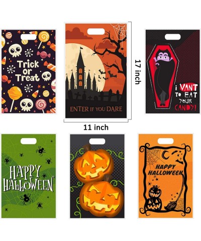 72 Halloween Goodie Bags 11"x17" for Trick-or-Treat Halloween Plastic Candy Bags for Halloween Party Favors Snacks Event Part...