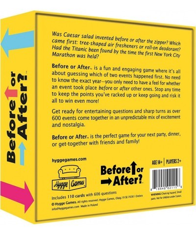 Before or After? - Trivia Game $31.98 Board Games