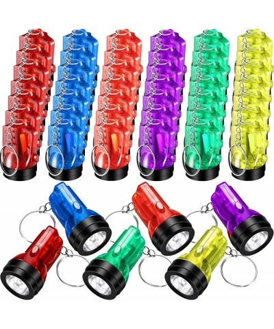 Mini Flashlight Keychains Small LED Key Chains Portable Handheld Plastic Flashlights Keychains for Camping Party Favors (48 P...