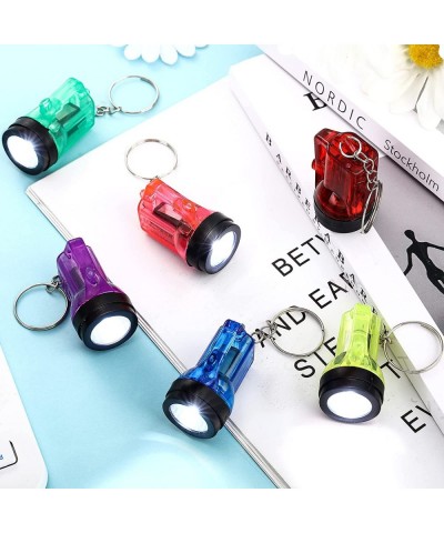 Mini Flashlight Keychains Small LED Key Chains Portable Handheld Plastic Flashlights Keychains for Camping Party Favors (48 P...