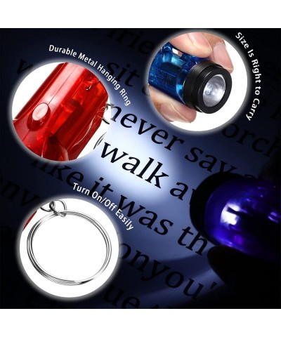 Mini Flashlight Keychains Small LED Key Chains Portable Handheld Plastic Flashlights Keychains for Camping Party Favors (48 P...