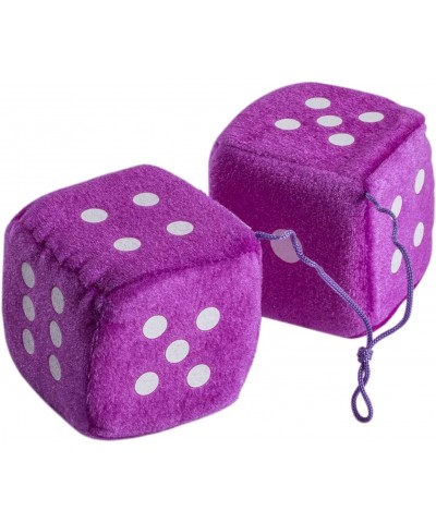 Purple Fuzzy Dice - Hanging Car Mirror Dice - 50's Retro Dice $22.54 Game Accessories