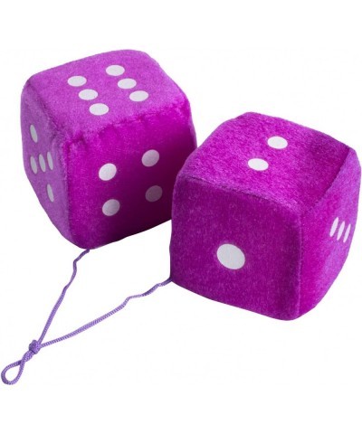 Purple Fuzzy Dice - Hanging Car Mirror Dice - 50's Retro Dice $22.54 Game Accessories