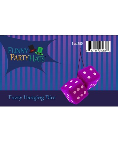 Purple Fuzzy Dice - Hanging Car Mirror Dice - 50's Retro Dice $22.54 Game Accessories