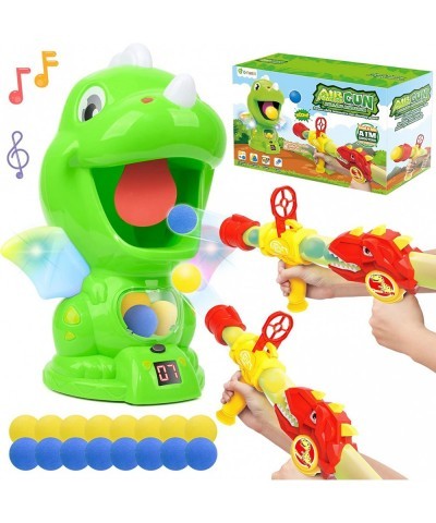 Dinosaur Shooting Toys for Kids Target Shooting Games with 2 Air Toy Guns and 32 Foam Balls Shooting Target with LCD & Sound ...