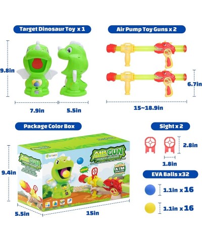 Dinosaur Shooting Toys for Kids Target Shooting Games with 2 Air Toy Guns and 32 Foam Balls Shooting Target with LCD & Sound ...