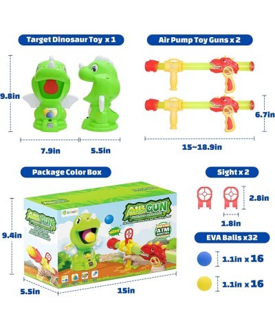 Dinosaur Shooting Toys for Kids Target Shooting Games with 2 Air Toy Guns and 32 Foam Balls Shooting Target with LCD & Sound ...