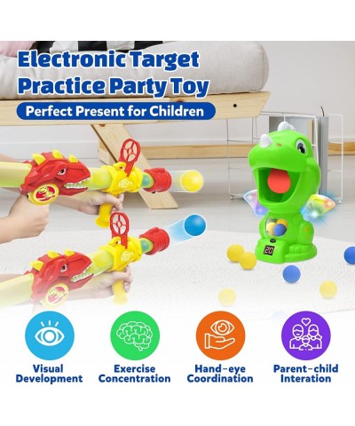 Dinosaur Shooting Toys for Kids Target Shooting Games with 2 Air Toy Guns and 32 Foam Balls Shooting Target with LCD & Sound ...