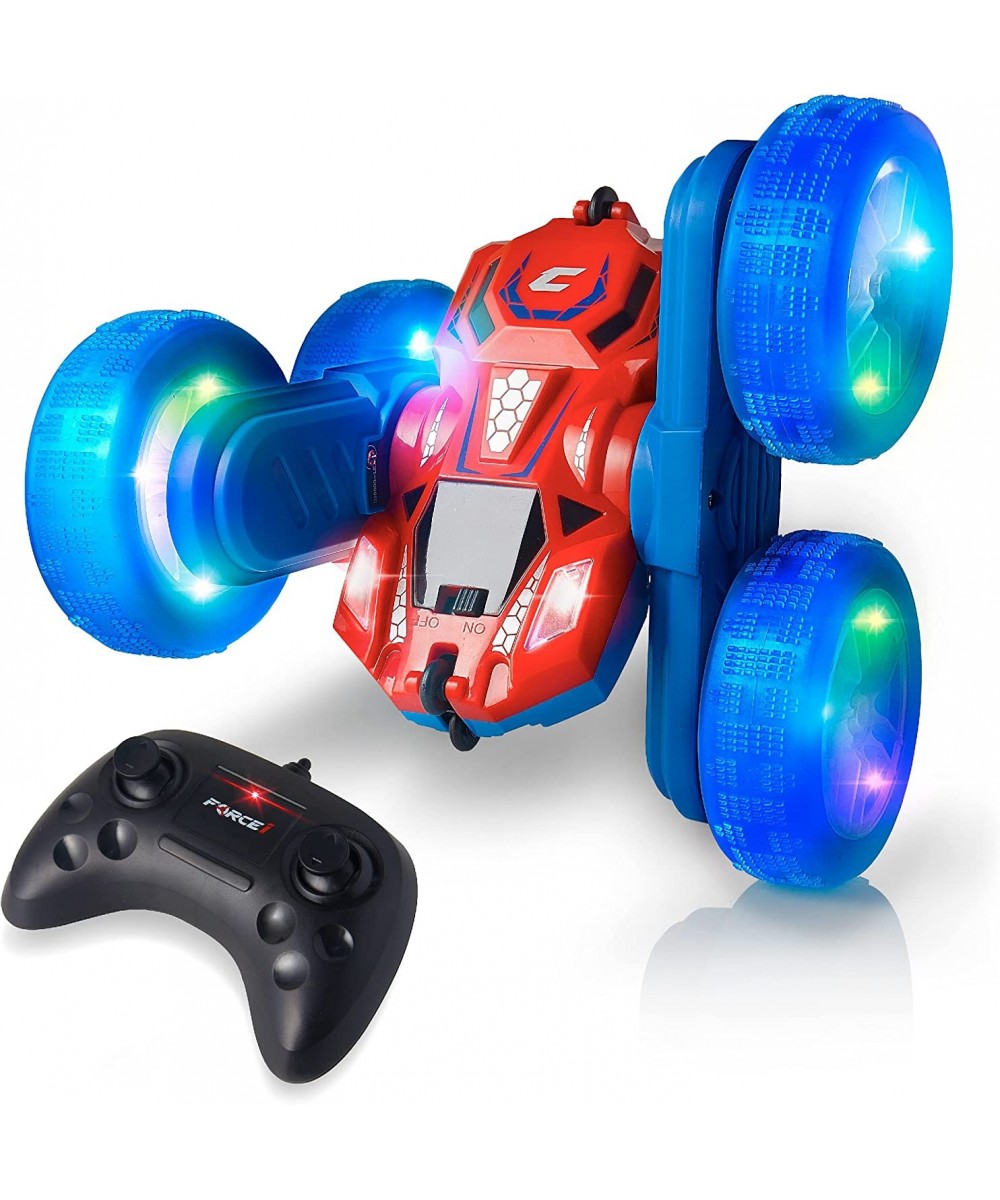 Cyclone LED Remote Control Car for Kids - Double Sided Fast RC Car with Bright LED Tires Off-Road Crawler RC Stunt Car 360 Fl...