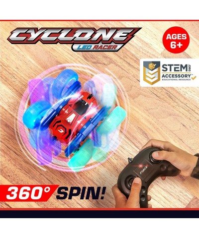 Cyclone LED Remote Control Car for Kids - Double Sided Fast RC Car with Bright LED Tires Off-Road Crawler RC Stunt Car 360 Fl...