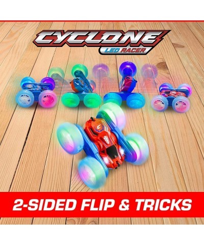 Cyclone LED Remote Control Car for Kids - Double Sided Fast RC Car with Bright LED Tires Off-Road Crawler RC Stunt Car 360 Fl...