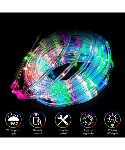 USB LED Trampoline Lights Remote Control Color Changes Waterproof Ambiance Lights for Kids Night Play in Backyard Patio Outdo...