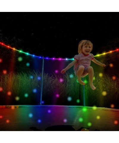 USB LED Trampoline Lights Remote Control Color Changes Waterproof Ambiance Lights for Kids Night Play in Backyard Patio Outdo...