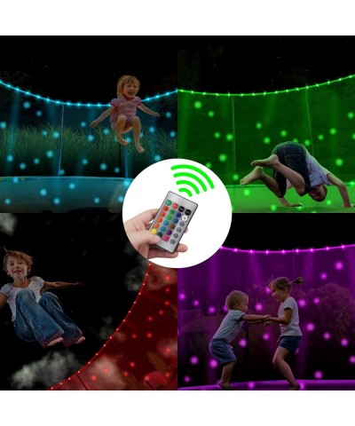 USB LED Trampoline Lights Remote Control Color Changes Waterproof Ambiance Lights for Kids Night Play in Backyard Patio Outdo...