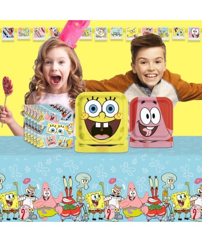 SpongeBob Party Supplies | SpongeBob Party Decorations | Includes Dinner SpongeBob Plates Dessert Plates Napkins Tablecloth a...