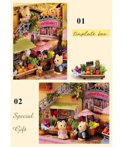 Dollhouse Miniature DIY House Kit Creative Room with Furniture for Romantic Valentine's Gift (Lucky Market) $27.38 Dollhouses