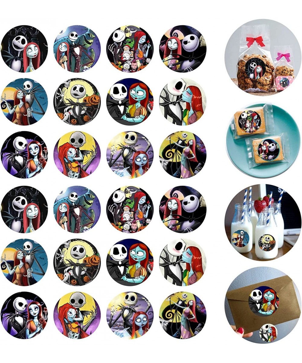 120pcs Jack and Sally Stickers Halloween Party Favors Supplies for Birthday Decorations Decor $19.97 Kids' Party Favor Sets