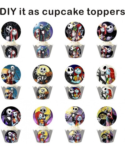 120pcs Jack and Sally Stickers Halloween Party Favors Supplies for Birthday Decorations Decor $19.97 Kids' Party Favor Sets