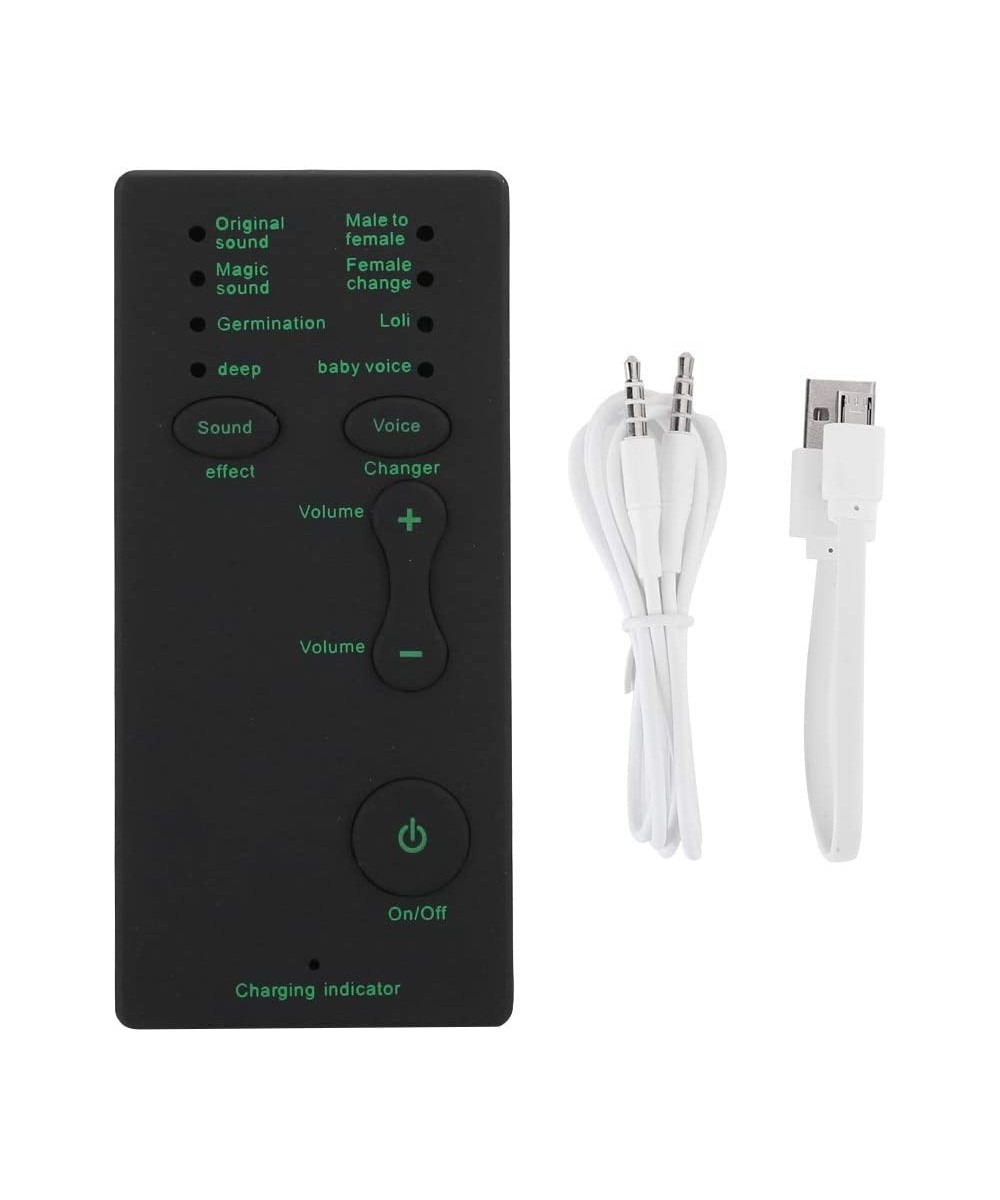 Mini Voice Changer Device Handheld Voice Changer Sound Card with 7 Sound Effects Portable Male to Female Sound Effects Machin...