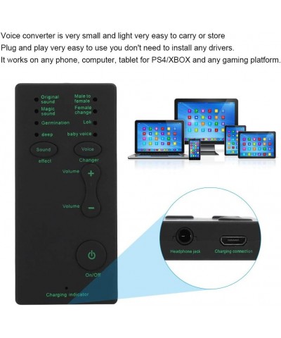 Mini Voice Changer Device Handheld Voice Changer Sound Card with 7 Sound Effects Portable Male to Female Sound Effects Machin...