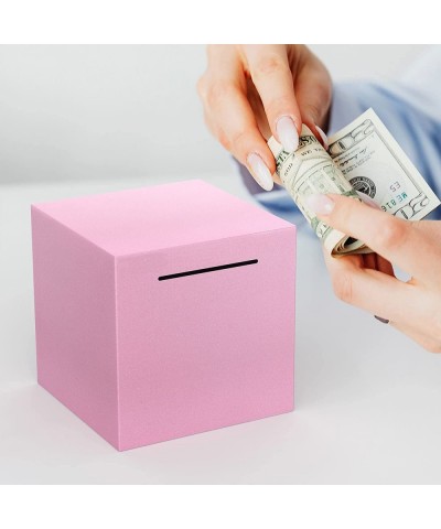 Piggy Bank for Adults Must Break to Open Unbreakable Stainless Steel Piggy Bank Metal Piggy Bank for Cash Saving (Pink 4.72in...