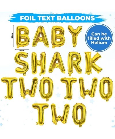 Baby Shark Two Two Birthday Decorations For Kids Ocean Theme Party Include Baby Shark Family & Two Two Foil Balloons For Baby...