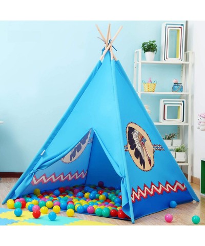 Apache Turquoise Teepee Tent Kids Indoor Playhouse Children Outdoor Play Castle Toy Tipi with Wooden Poles $51.84 Kids' Play ...