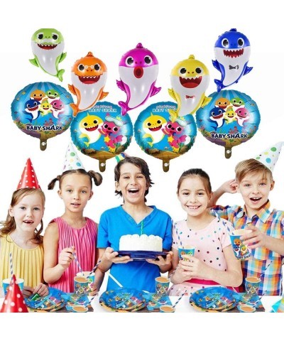 Baby Shark Two Two Birthday Decorations For Kids Ocean Theme Party Include Baby Shark Family & Two Two Foil Balloons For Baby...