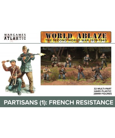 World Ablaze - The Second World War 1939-1945: Partisans (1) French Resistance (32 Multi Part Hard Plastic 28mm Figures) $61....