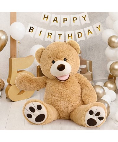 Giant Teddy Bear with Big Footprints Plush Stuffed Animals Light Brown 39 inches $65.01 Stuffed Animals & Teddy Bears