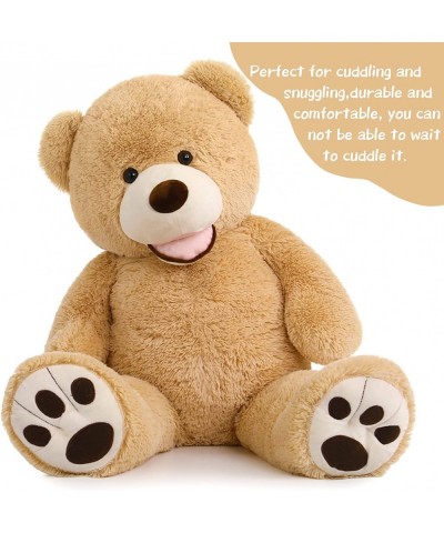 Giant Teddy Bear with Big Footprints Plush Stuffed Animals Light Brown 39 inches $65.01 Stuffed Animals & Teddy Bears