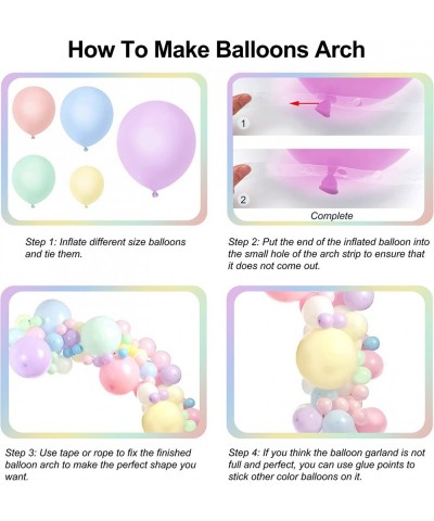 Pop Birthday Party Decorations - Pastel Latex Balloons Garland Kit with Macaron Pop Backdrop for Girls 18In 12In 10In 5In Bal...