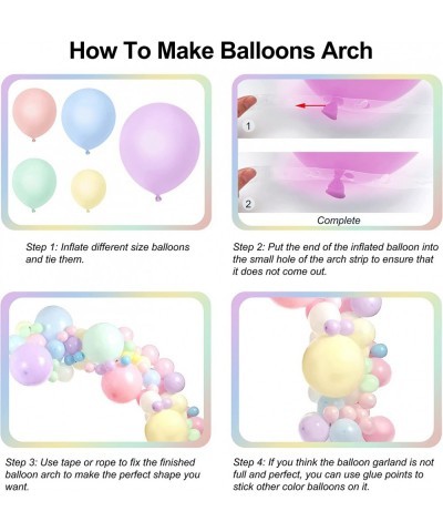 Pop Birthday Party Decorations - Pastel Latex Balloons Garland Kit with Macaron Pop Backdrop for Girls 18In 12In 10In 5In Bal...