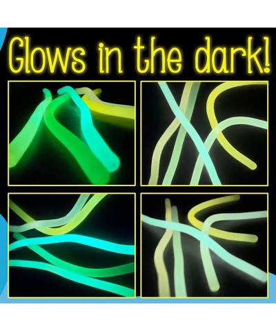 5-Pack Glow in The Dark Original Monkey Noodle Stretchy String Fidget / Sensory Toys (BPA/Phthalate/Latex-Free) - Stretches f...