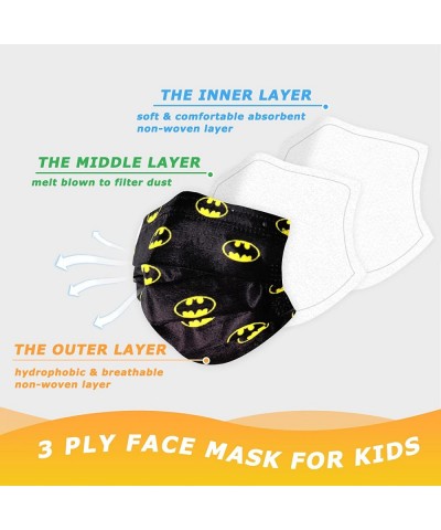 50Pcs Kids Superhero/Galaxy Nebula Face_Mask 3-Layer Masks Colorful Face Mask for Indoor Outdoor Daily Use $23.69 Kids' Dress...